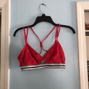 Victoria’s Secret red lace bralette